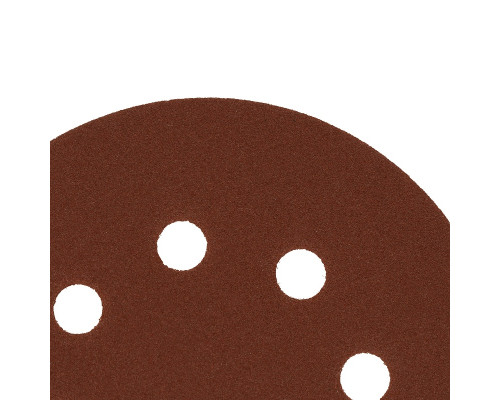 Круг абразивный на ворсовой подложке под "липучку", перфорированный, P 150, 125 мм, 5 шт Сибртех 738077