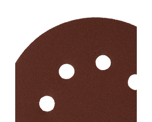 Круг абразивный на ворсовой подложке под "липучку", перфорированный, P 180, 125 мм, 5 шт Сибртех 738087