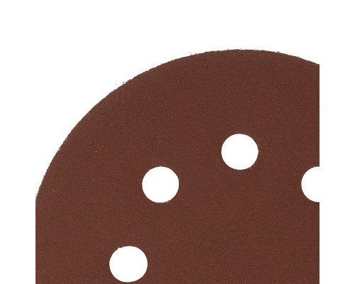 Круг абразивный на ворсовой подложке под "липучку", перфорированный, P 240, 125 мм, 5 шт Сибртех 738117