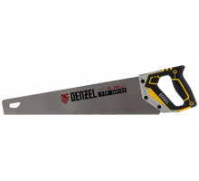 Ножовка по дереву Denzel, 450 мм, 9 TPI, зуб 3D, металлопластиковая рукоятка 24140