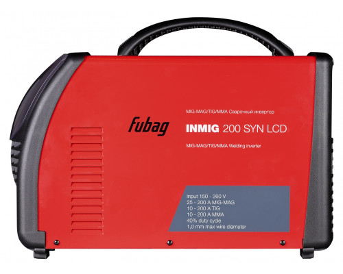 Инверторный сварочный полуавтомат FUBAG INMIG 200 SYN LCD с горелкой (MIG-MAG, MMA) 31435.1