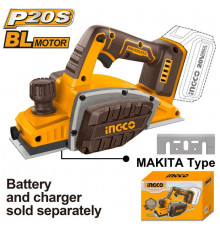 Аккумуляторный рубанок 20В BL без АКБ и ЗУ INGCO INDUSTRIAL CRLI20401