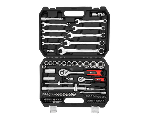 Набор инструментов MTX 1/2, 1/4, пластиковый кейс, 82 предмета 13563