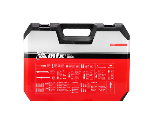 Набор инструментов MTX 1/2, 3/8, 1/4, пластиковый кейс 215 предметов 13589
