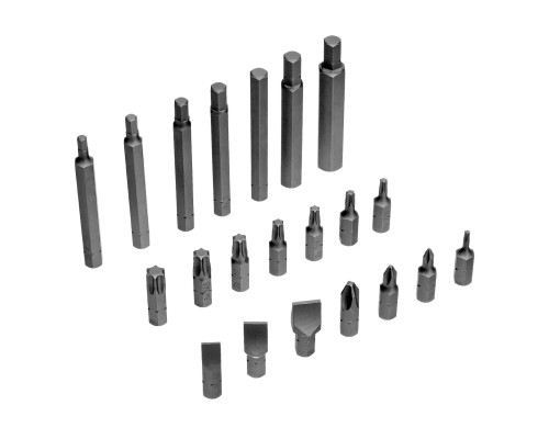 Набор инструментов, 1/2", 1/4", CrV, S2, пластиковый кейс, 122 предмета Denzel 15804