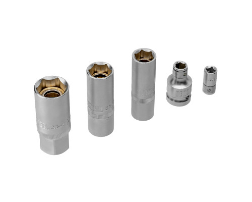 Набор инструментов, 1/2", 1/4", CrV, S2, пластиковый кейс, 122 предмета Denzel 15804