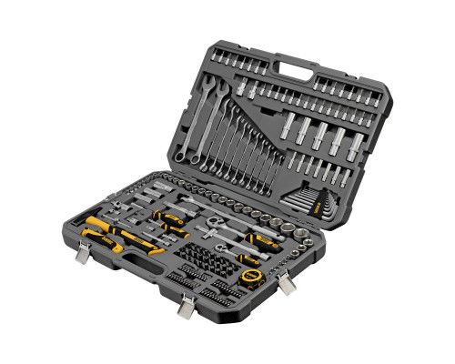 Набор инструментов, 1/2", 1/4", CrV, S2, пластиковый кейс, 194 предмета Denzel 15806