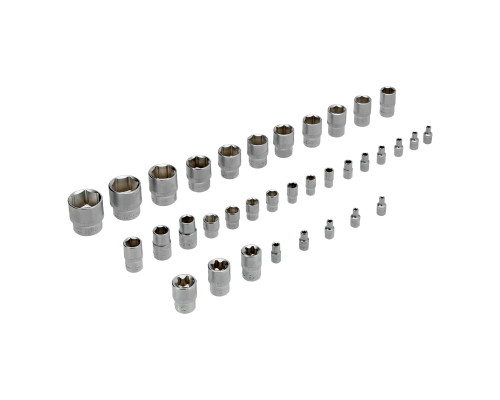 Набор инструментов, 1/2", 1/4", CrV, S2, пластиковый кейс, 194 предмета Denzel 15806