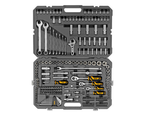 Набор инструментов, 1/2", 1/4", 3/8", CrV, S2, пластиковый кейс, 216 предметов Denzel 15807