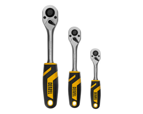 Набор инструментов, 1/2", 1/4", 3/8", CrV, S2, пластиковый кейс, 216 предметов Denzel 15807