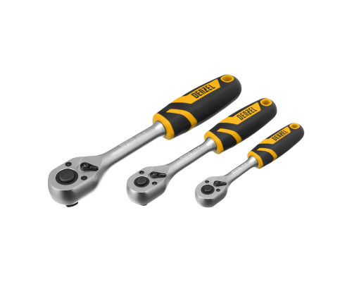 Набор инструментов, 1/2", 3/8", 1/4", CrV, S2, пластиковый кейс, 232 предмета Denzel 15808