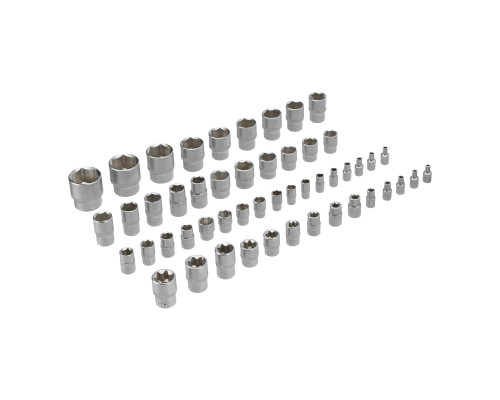 Набор инструментов, 1/2", 3/8", 1/4", CrV, S2, пластиковый кейс, 232 предмета Denzel 15808