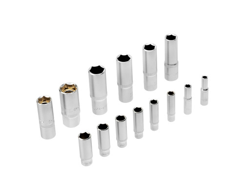 Набор инструментов, 1/2", 1/4", CrV, S2, пластиковый кейс, 94 предмета Denzel 15813