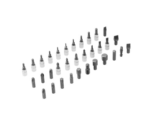 Набор инструментов, 1/2", 1/4", CrV, S2, пластиковый кейс, 94 предмета Denzel 15813