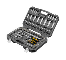 Набор инструментов, 1/2", 1/4", CrV, S2, пластиковый кейс, 109 предметов Denzel 15814