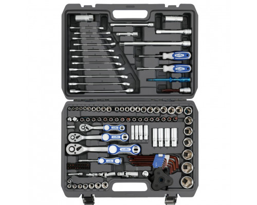 Набор инструментов для авто GOODKING 121 предмет, 1/4 3/8 1/2, трещотка 72 зуба B-10121