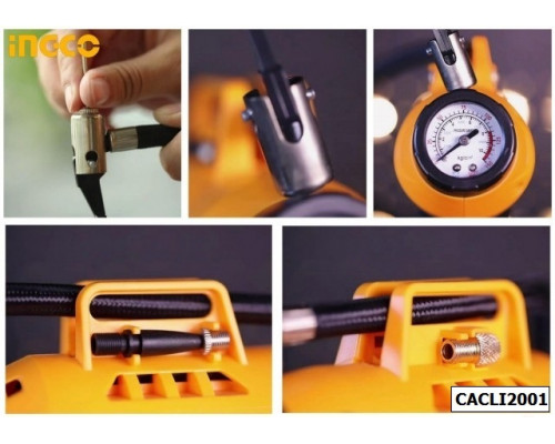 Автомобильный аккумуляторный компрессор 20 В Li-Ion INGCO CACLI2018