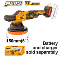 Аккумуляторная бесщеточная полировальная машина INGCO INDUSTRIAL 20 В 150 мм APLI2015