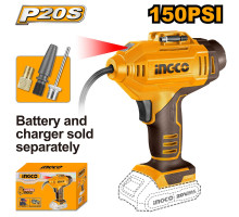 Автомобильный аккумуляторный компрессор 20 В Li-Ion INGCO CACLI2018