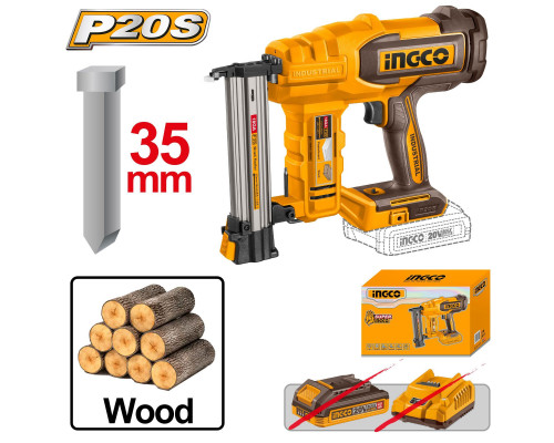 Аккумуляторный нейлер 20Вт GA18 15-35мм INGCO INDUSTRIAL CBNLI2005