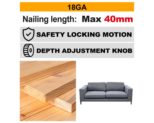 Аккумуляторный нейлер для скоб 20В, BL Ga18 без АКБ и ЗУ SUPER INGCO INDUSTRIAL CCSNLI6005