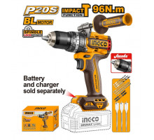 Аккумуляторный бесщёточный ударный шуруповерт INGCO INDUSTRIAL 20 В 96 Нм CIDLI209685