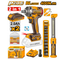 Набор аккумуляторного инструмента INGCO INDUSTRIAL 20 В COSLI23048