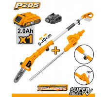 Аккумуляторный телескопический кусторез и цепная пила INGCO INDUSTRIAL 20 В 1x2 Ач CPTS201681