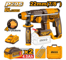 Аккумуляторный перфоратор BL 20В, 2Дж 2хАКБ 4Ач и ЗУ SUPER INGCO INDUSTRIAL CRHLI212282