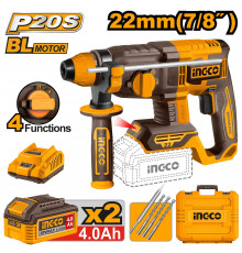 Аккумуляторный перфоратор BL 20В, 2Дж 2хАКБ 4Ач и ЗУ SUPER INGCO INDUSTRIAL CRHLI212282