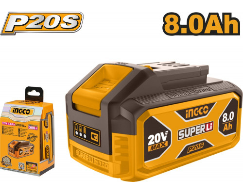 Аккумуляторная батарея Li-Ion INGCO INDUSTRIAL 20 В 8 Ач FBLI2108