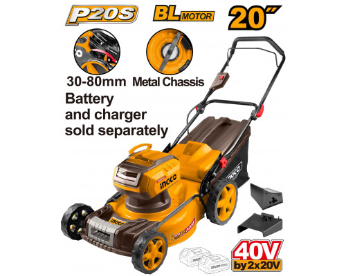 Аккумуляторная газонокосилка INGCO INDUSTRIAL 20В LMLI4020