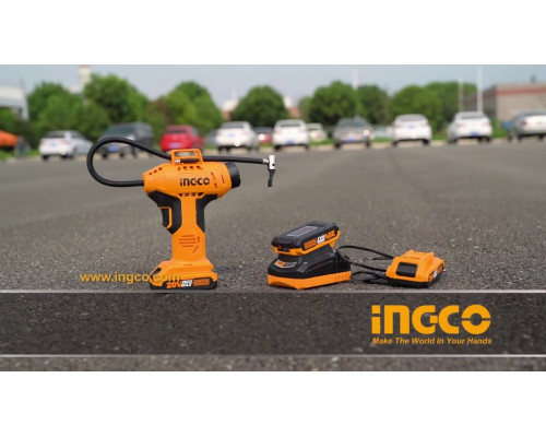 Автомобильный аккумуляторный компрессор 20 В Li-Ion INGCO CACLI2018