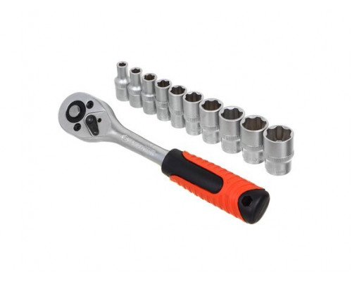 Набор головок с трещоткой ЕРМАК 11 предметов, 1/4" 736-203