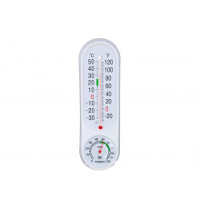 Термометр INBLOOM вертикальный, измерение влажности воздуха, 23x7 см, пластик, блистер 473-053