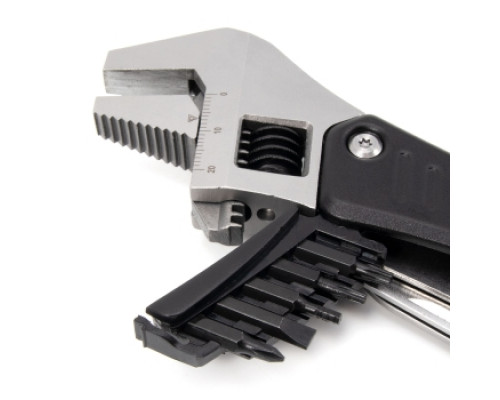 Мультитул-гаечный ключ Следопыт URBAN, 160x40x18 мм, 7 предметов, набор бит, в чехле PF-MT-23