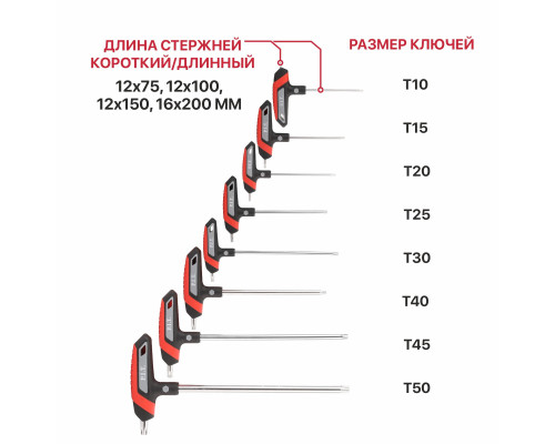Набор ключей TORX P.I.T. ADVANCE HHEW03-T008