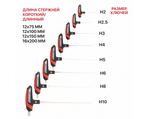 Набор шестигранных ключей P.I.T. ADVANCE HHEW03-H008