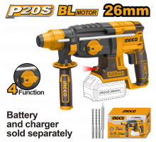 Аккумуляторный бесщеточный перфоратор SDS-Plus INGCO INDUSTRIAL CRHLI20228