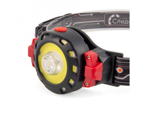 Налобный фонарь Сибирский Следопыт FLASH 1 LED+1 СОВ, аккумулятор PF-PFL-HL64