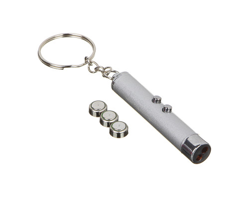 Лазерная указка с фонариком ЕРМАК LR41, 6 см, алюминий 227-002