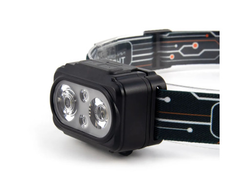 Фонарь налобный СЛЕДОПЫТ PULSAR 2 LED+2 LED SMD, аккум. 220В PF-PFL-HL63