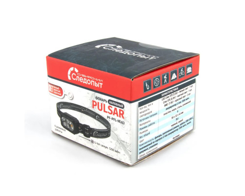 Фонарь налобный СЛЕДОПЫТ PULSAR 2 LED+2 LED SMD, аккум. 220В PF-PFL-HL63