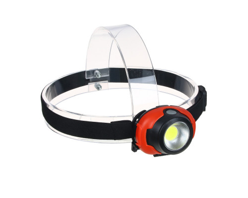 Налобный фонарик ЕРМАК, COB, 5Вт, 3xАAА, 6,5х4см, пластик, 3 режима 221-003