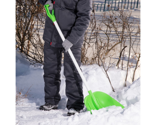 Лопата полипропиленовая 415 х 445 х 1500 мм, алюминиевый черенок Сибртех ProFI 61492