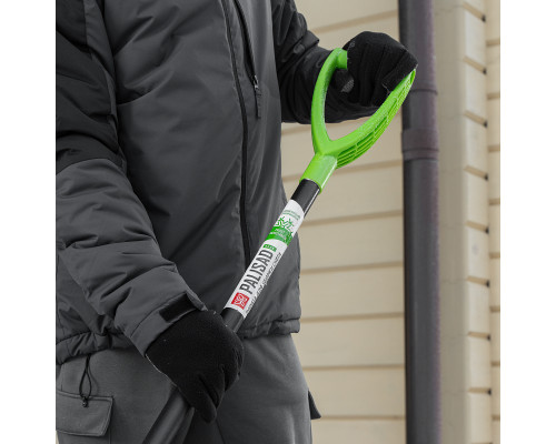 Лопата полипропиленовая 535 х 385 х 1400 мм, стальной черенок Сибртех ProFI 61493