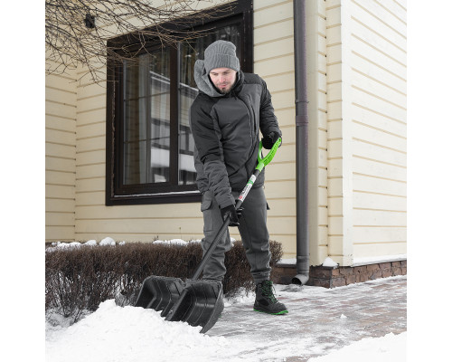 Лопата полипропиленовая 535 х 385 х 1400 мм, стальной черенок Сибртех ProFI 61493