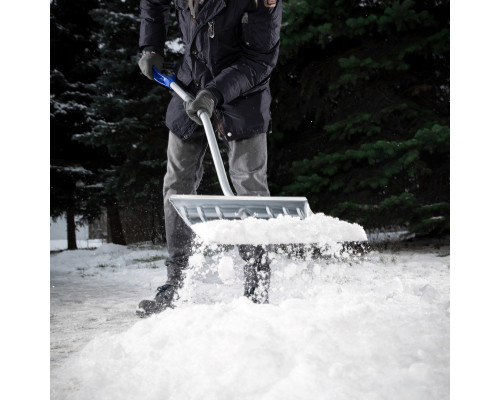 Лопата снеговая алюминиевая 465 x 340 мм, стальной черенок PALISAD  61573