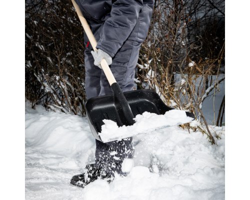 Лопата полипропиленовая 360 x 400 мм с черенком  Сибртех  61574