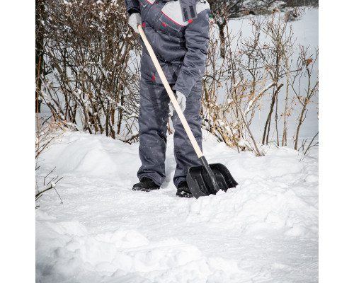 Лопата полипропиленовая 360 x 400 мм с черенком  Сибртех  61574